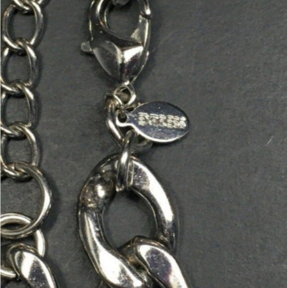 Express Statement Chain Necklace 16 In Silver Chunky Classic Timeless Lobster - Picture 8 of 8